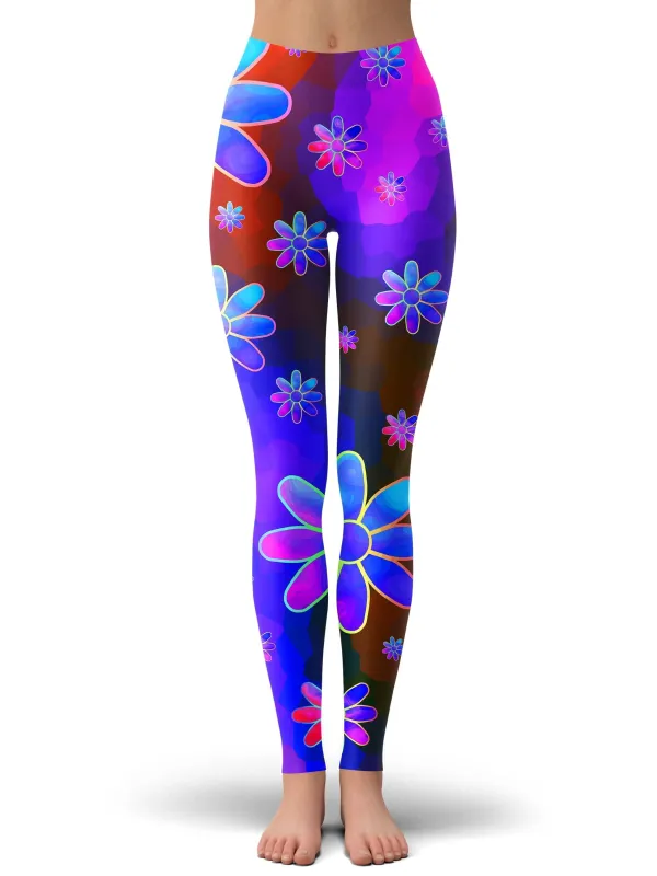 Floral Fantasy Abstract Leggings sold by iEDM