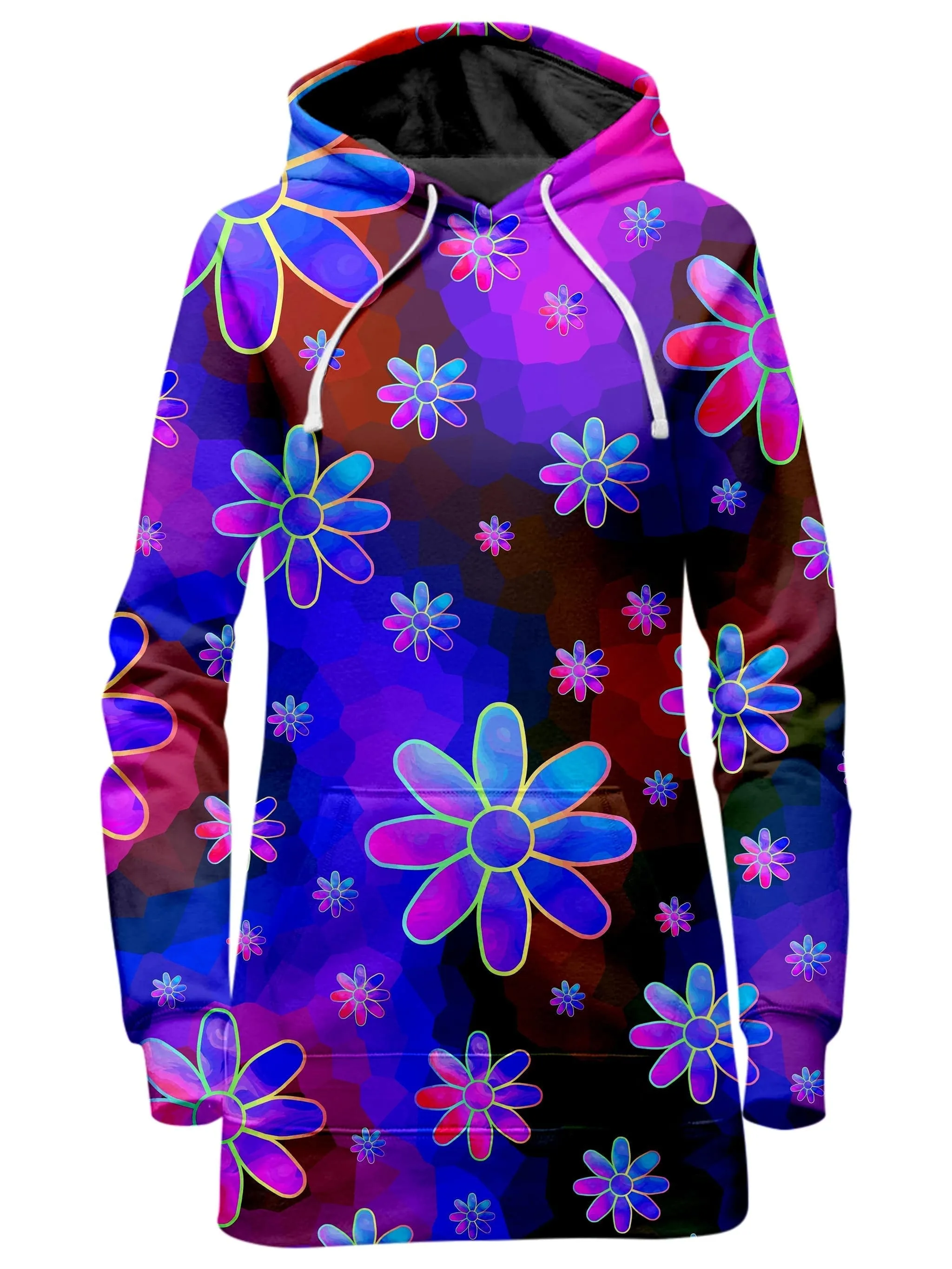 Floral Fantasy Abstract Hoodie Dress sold by iEDM