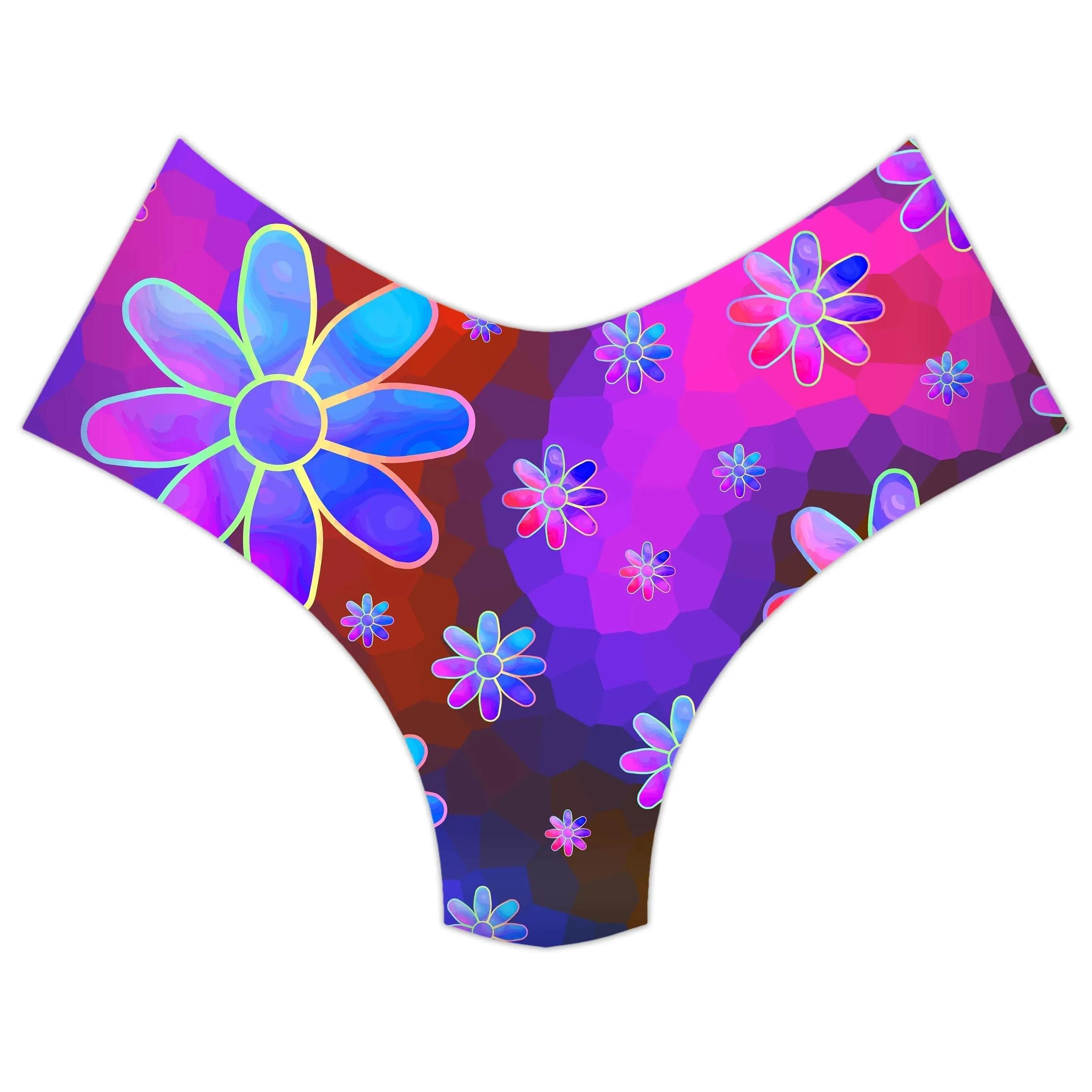 Floral Fantasy Abstract Booty Shorts sold by iEDM product image thumbnail 3