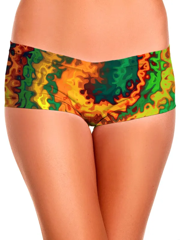 Abstract Rotation Booty Shorts sold by iEDM