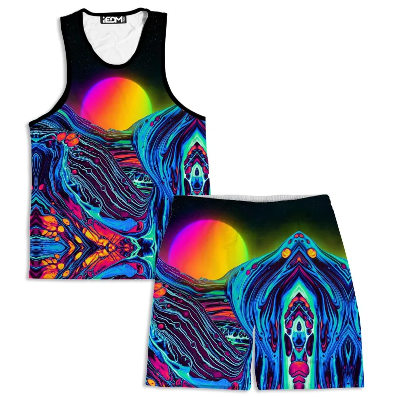 Dose Of Sunset Men's Tank and Shorts Combo sold by iEDM