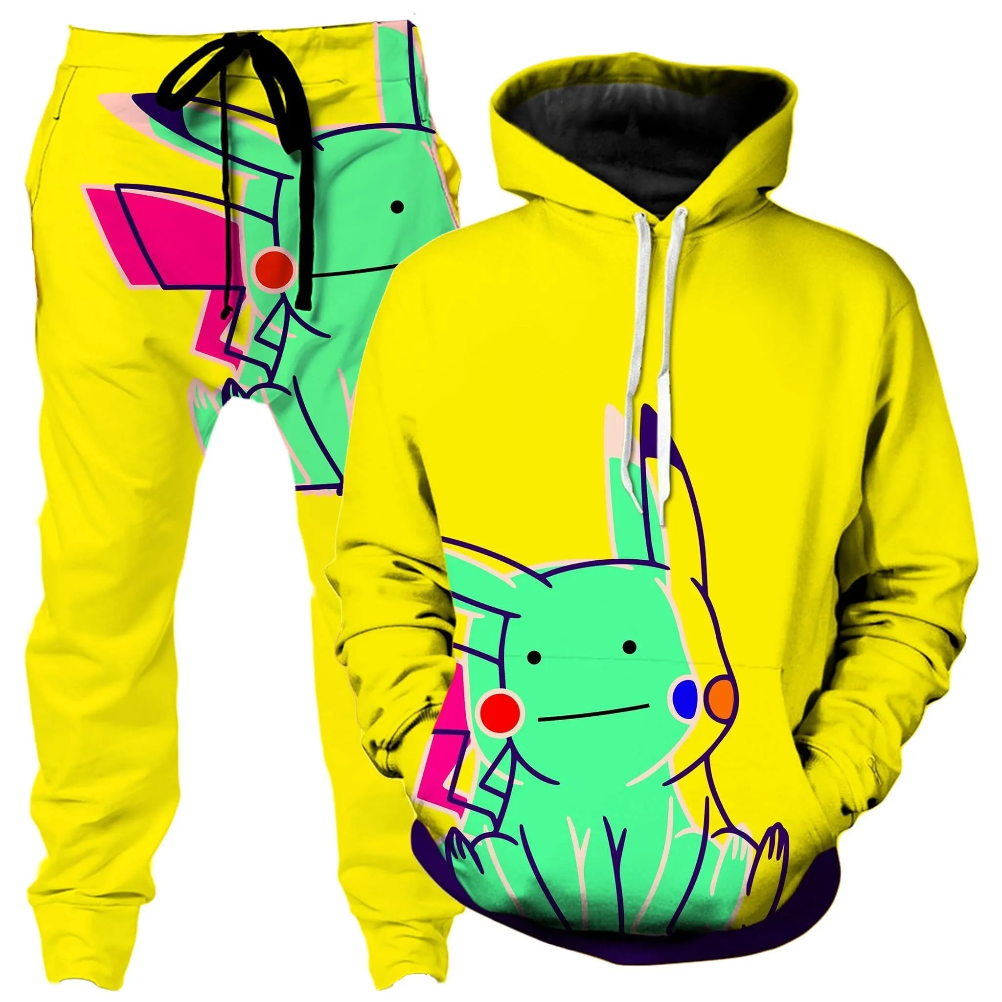 Ditto Pikachu Hoodie and Joggers Combo sold by iEDM