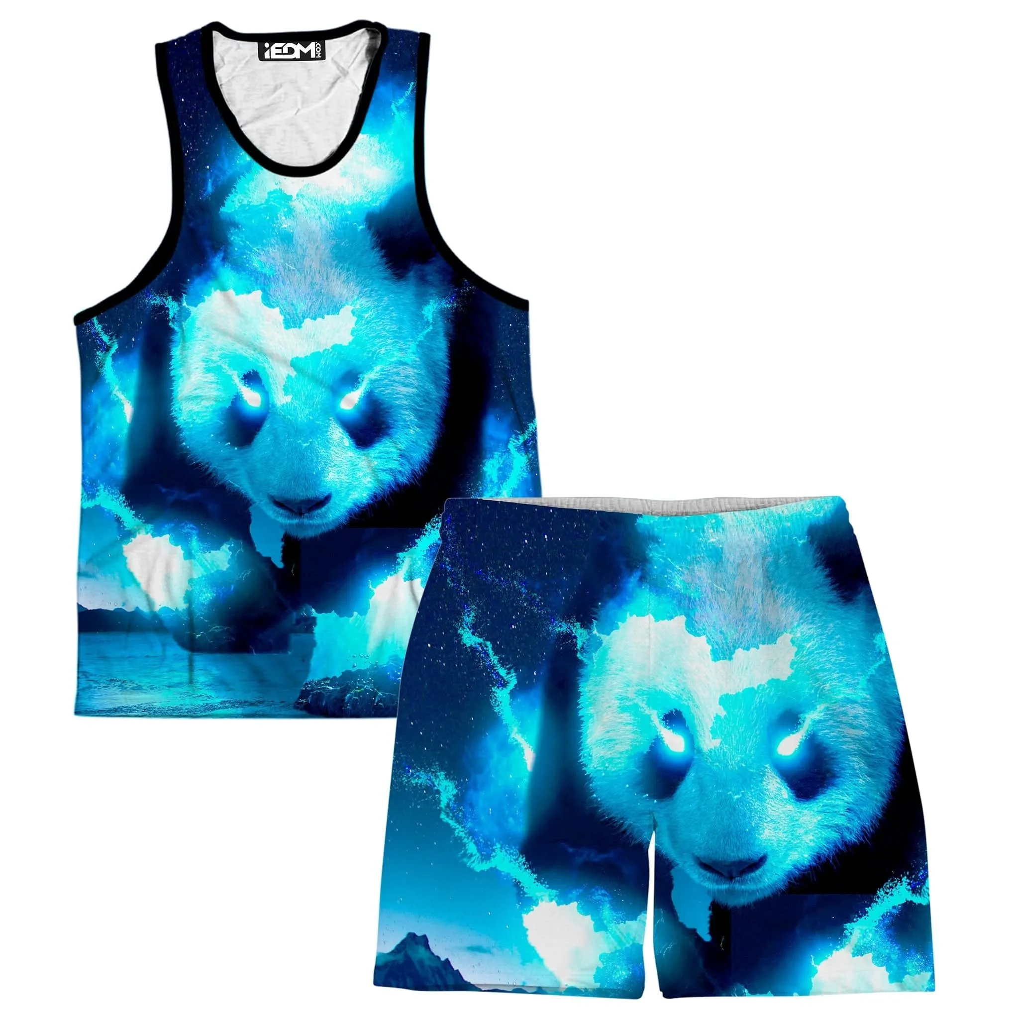 Cosmic Panda Men's Tank and Shorts Combo sold by iEDM