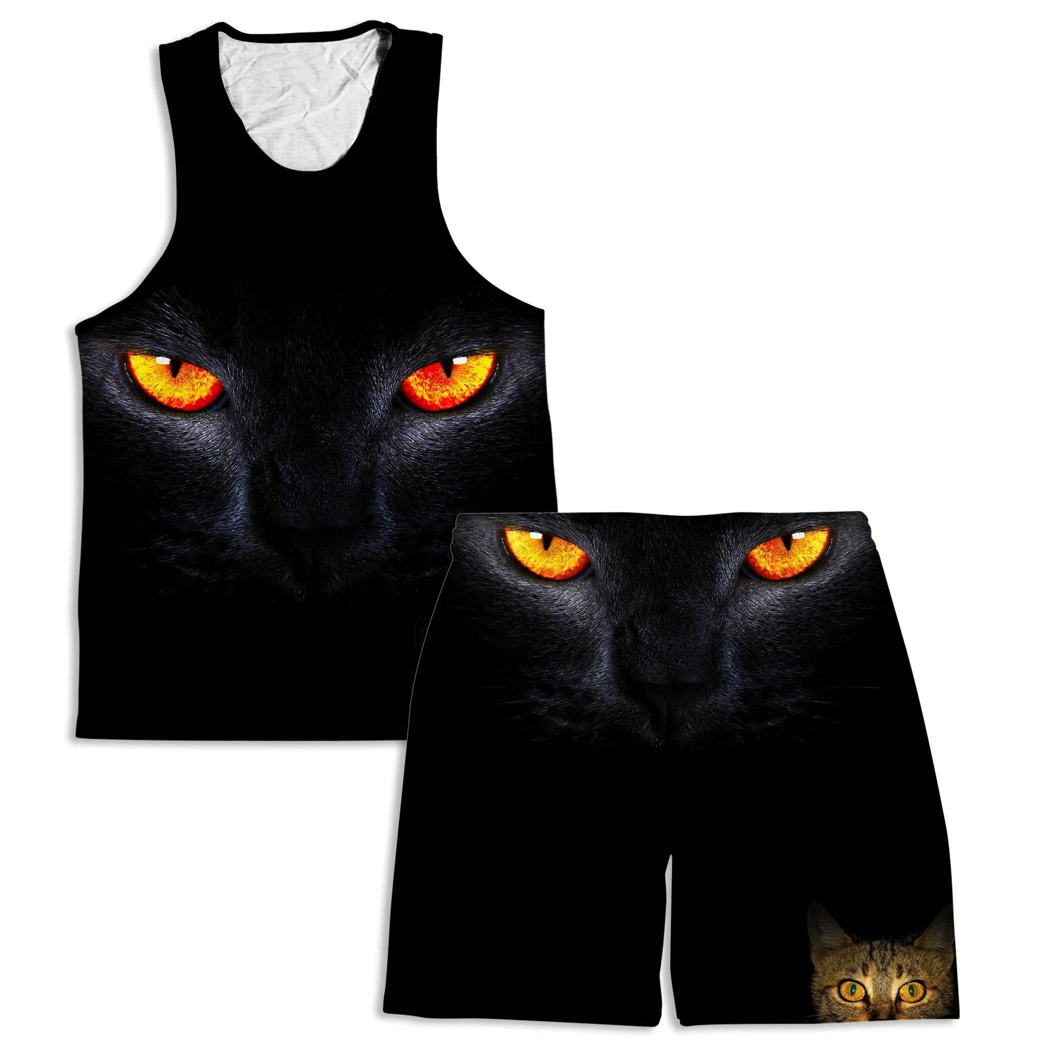 Cat Creep Men's Tank and Shorts Combo sold by iEDM