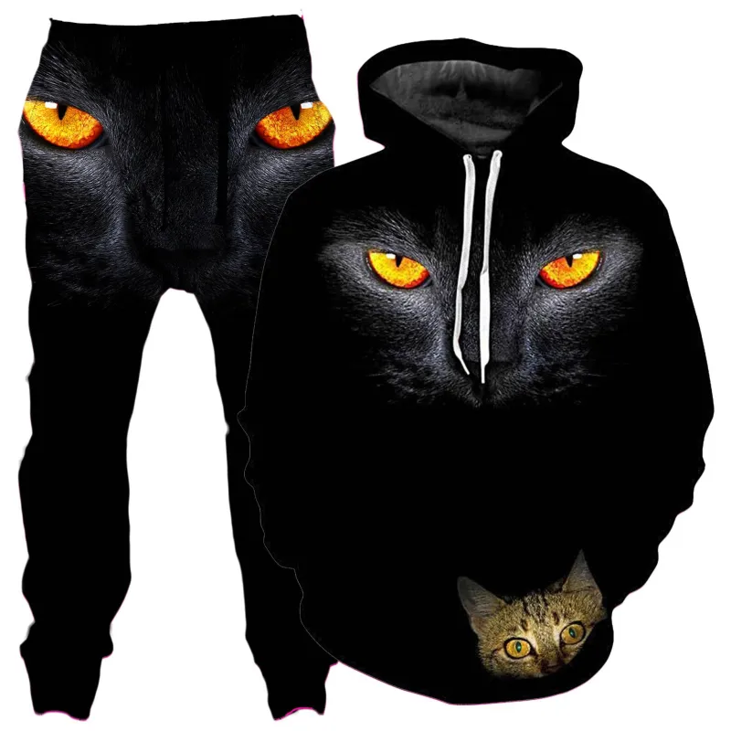 Cat Creep Hoodie and Joggers Combo made by iEDM