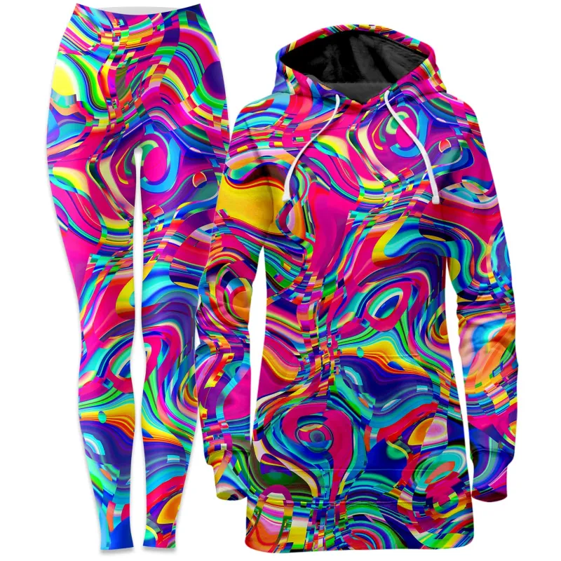 Psych Dip Hoodie Dress and Leggings Combo sold by iEDM