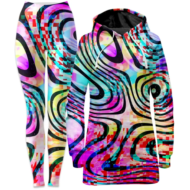 Psytrance Hoodie Dress and Leggings Combo sold by iEDM