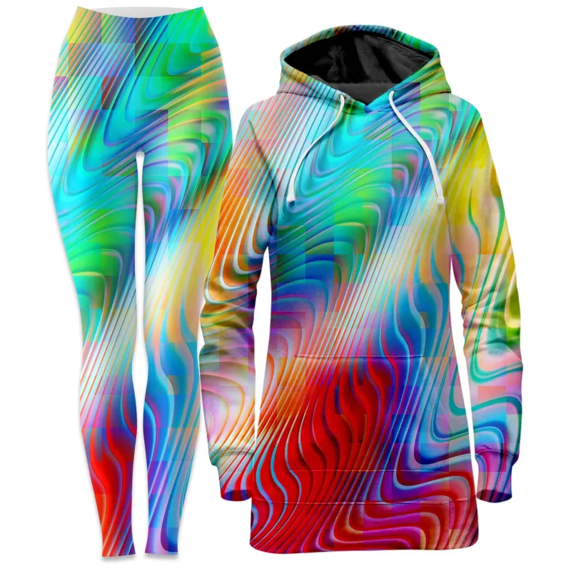 Rainbow Prism Hoodie Dress and Leggings Combo sold by iEDM