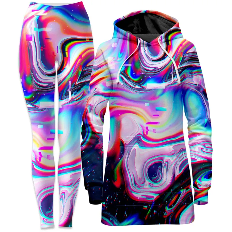 Simulation Break Hoodie Dress and Leggings Combo sold by iEDM