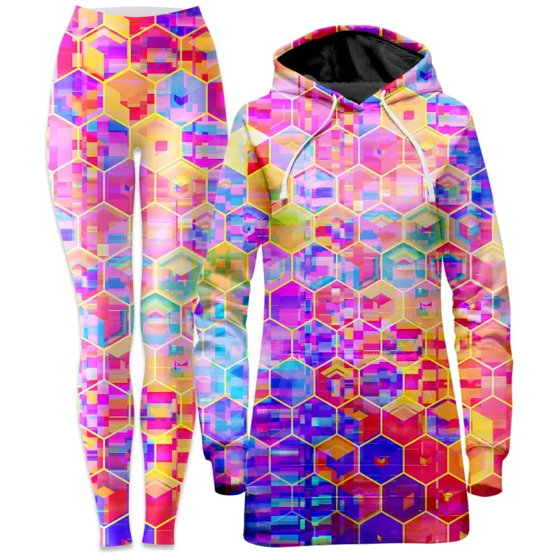 Spectral Cubes Hoodie Dress and Leggings Combo sold by iEDM