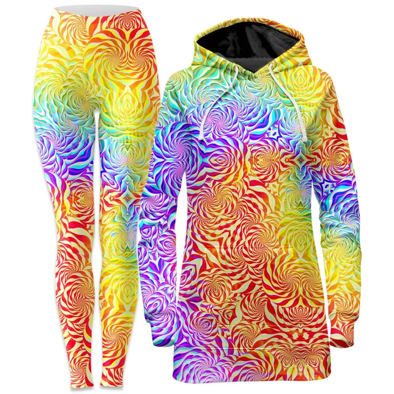 Sunrays Hoodie Dress and Leggings Combo sold by iEDM