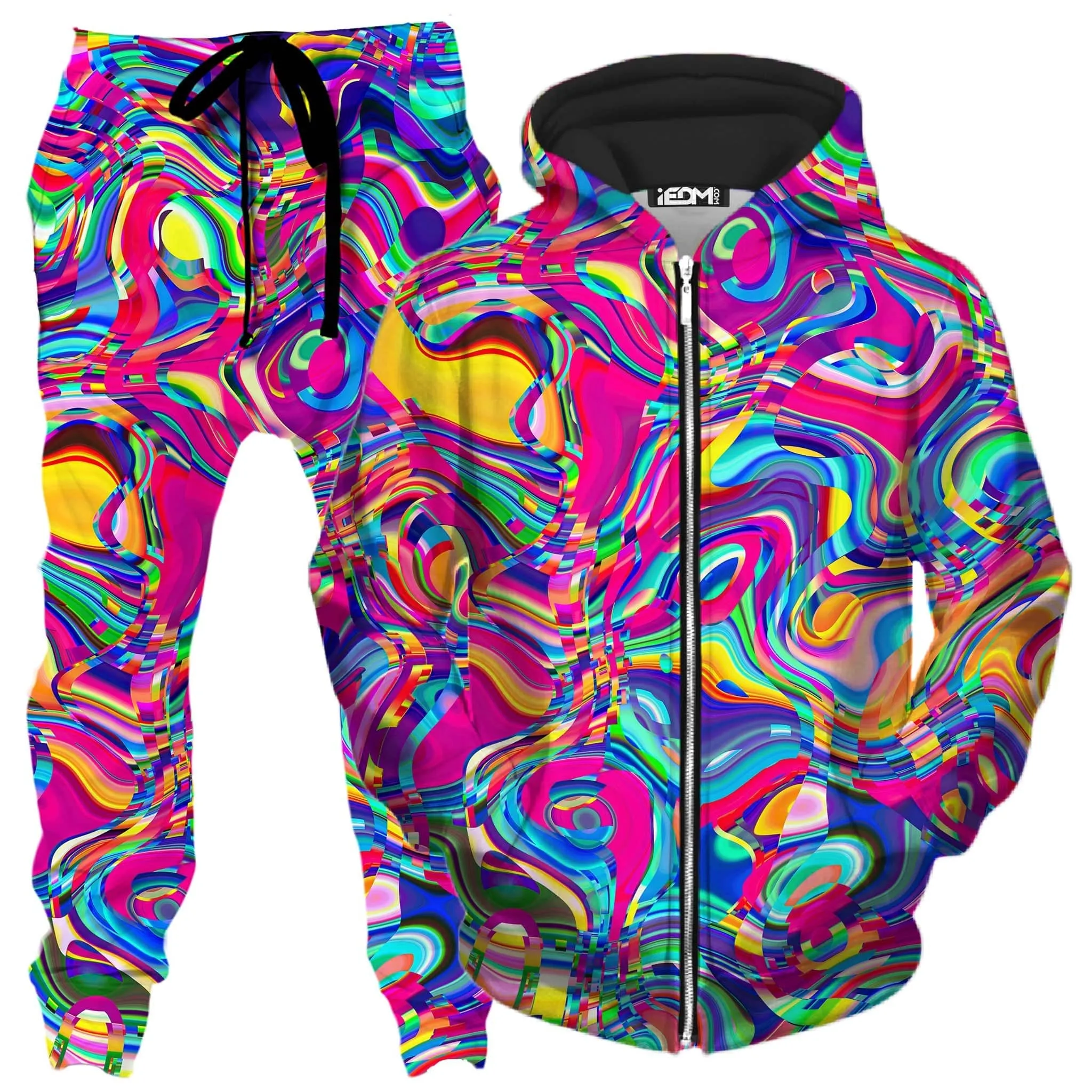 Psych Dip Zip-Up Hoodie and Joggers Combo sold by iEDM