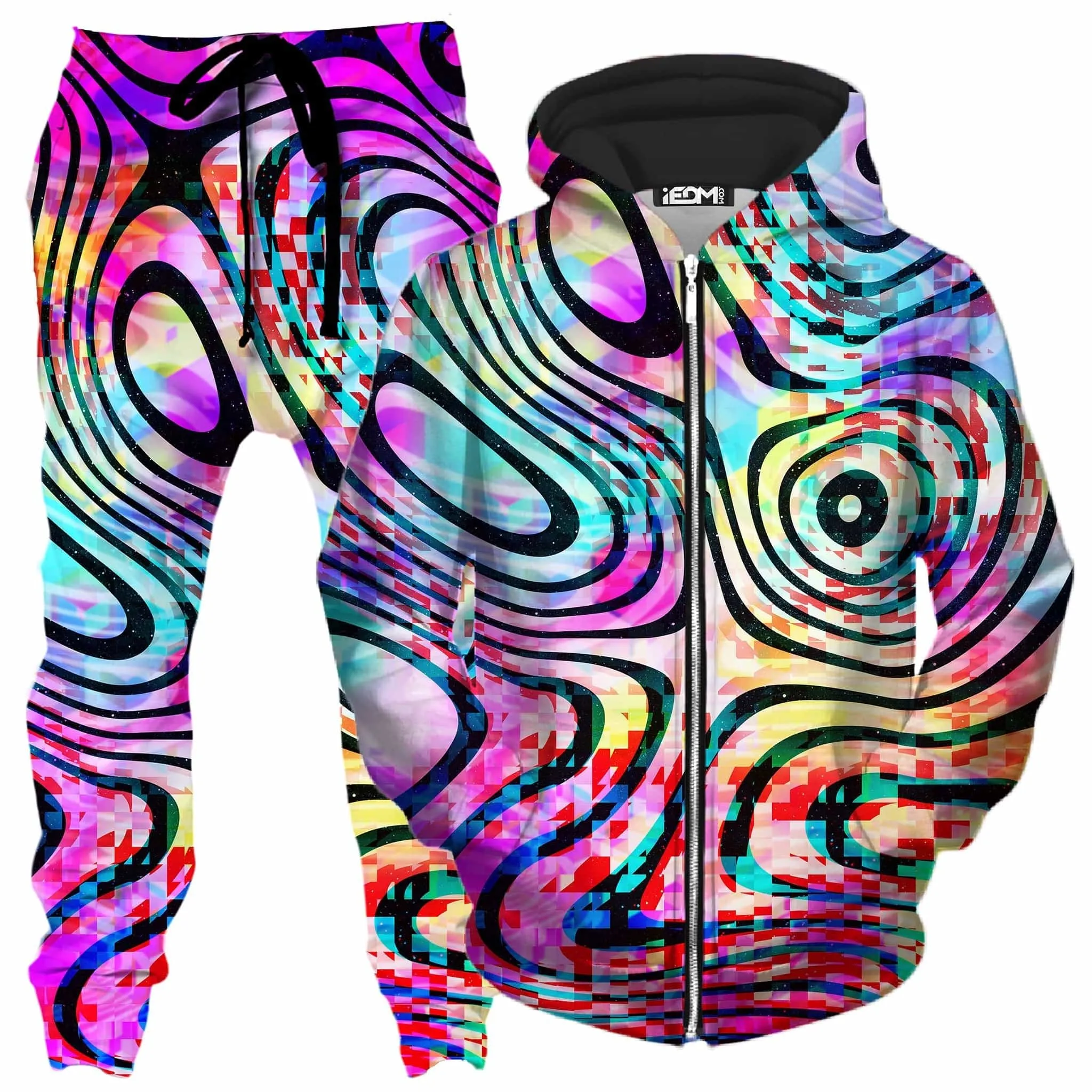 Psytrance Zip-Up Hoodie and Joggers Combo sold by iEDM