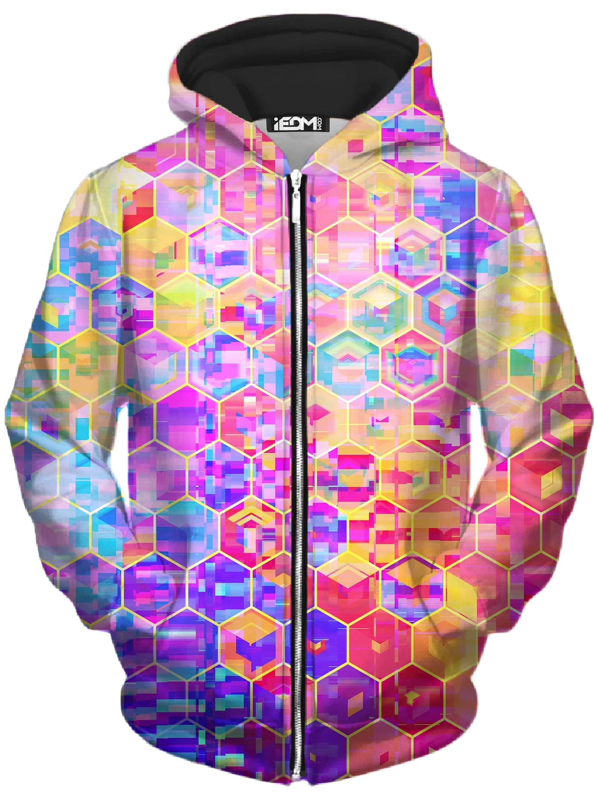 Spectral Cubes Zip-Up Hoodie and Joggers Combo sold by iEDM product image thumbnail 2