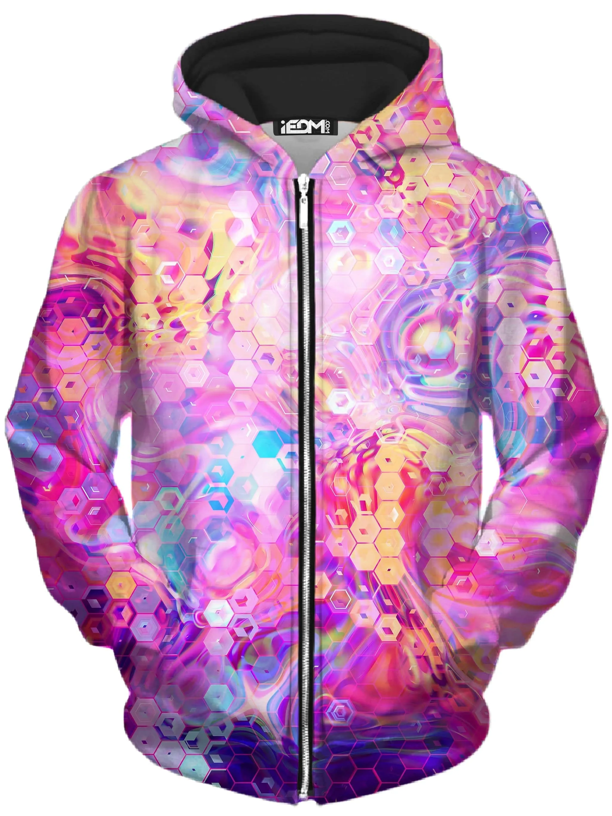 Purple Mirage Zip-Up Hoodie and Leggings Combo sold by iEDM product image thumbnail 2