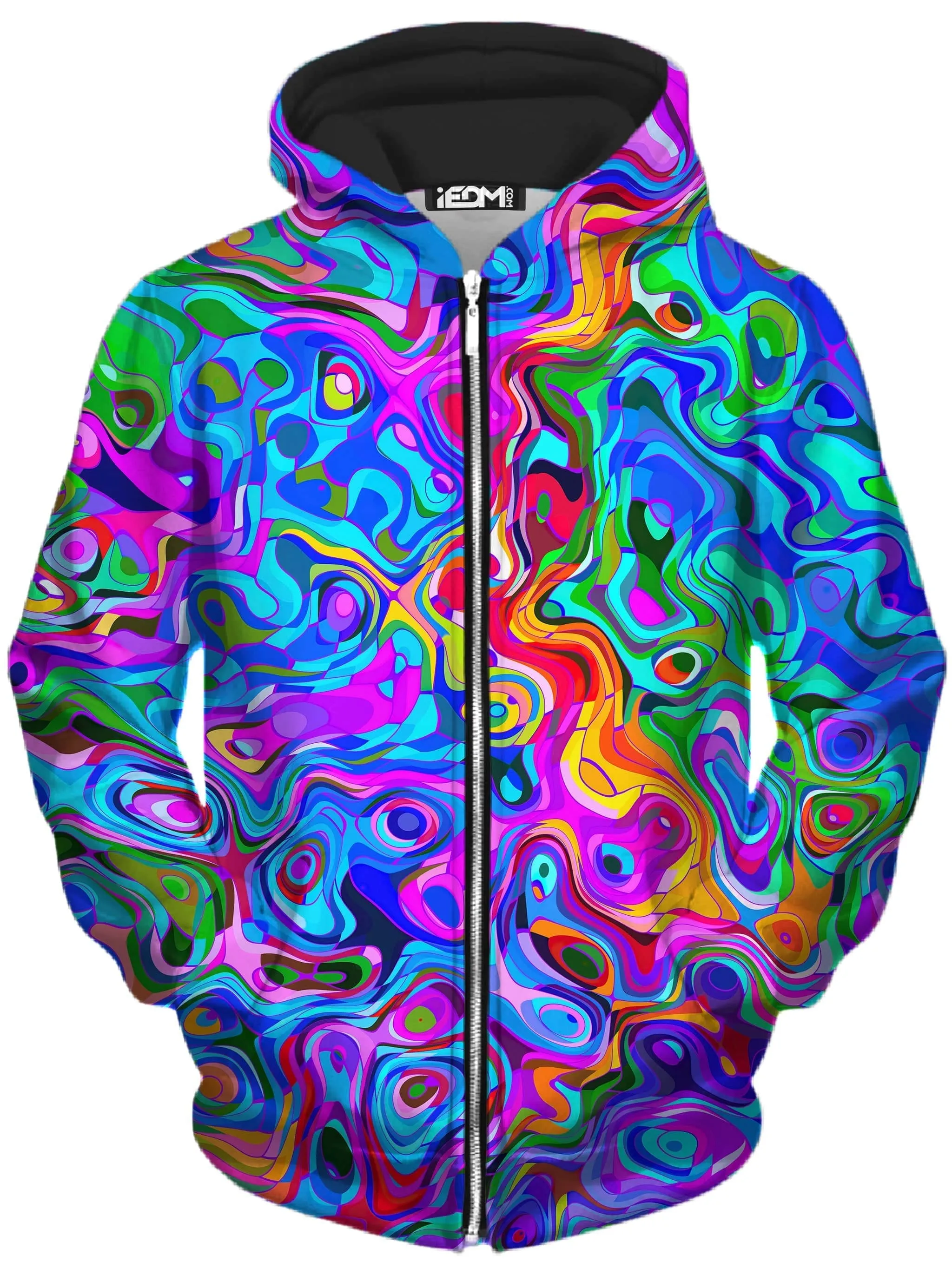 Rainbow Waves Zip-Up Hoodie and Leggings Combo sold by iEDM product image thumbnail 2
