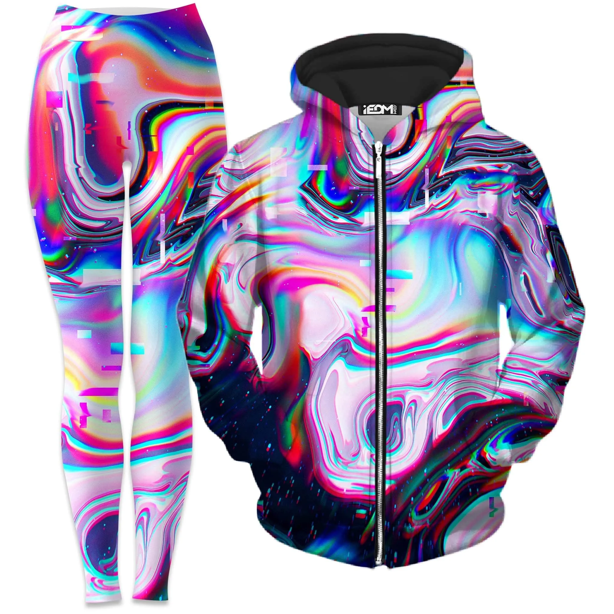 Simulation Break Zip-Up Hoodie and Leggings Combo sold by iEDM