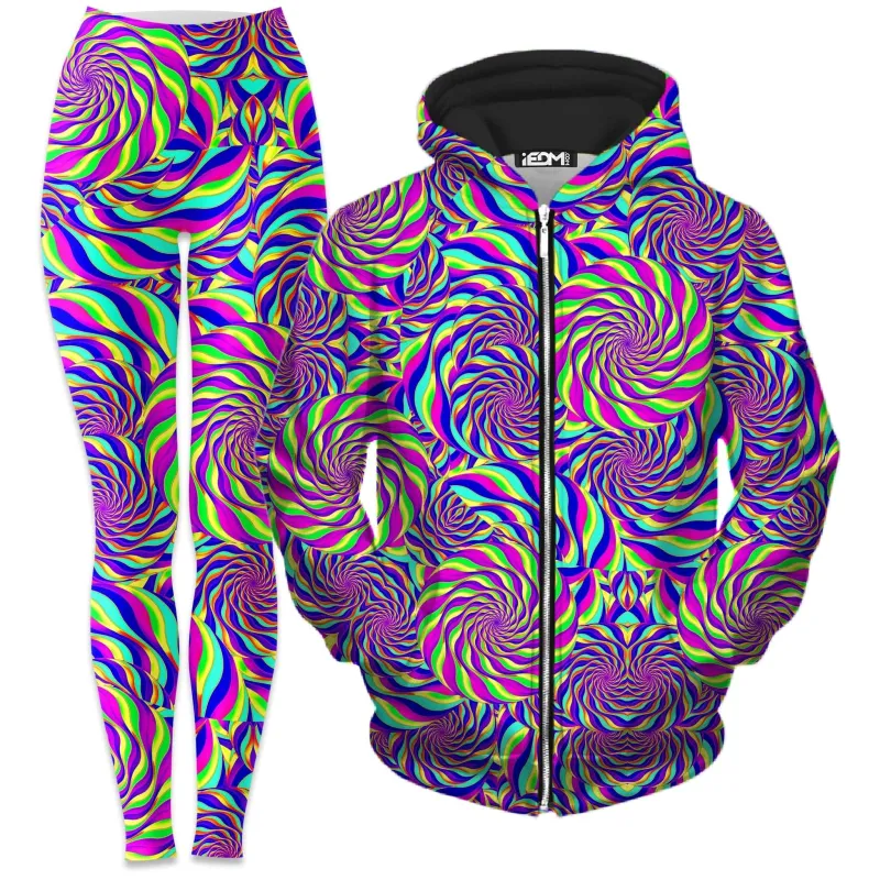 Spinzone Zip-Up Hoodie and Leggings Combo sold by iEDM