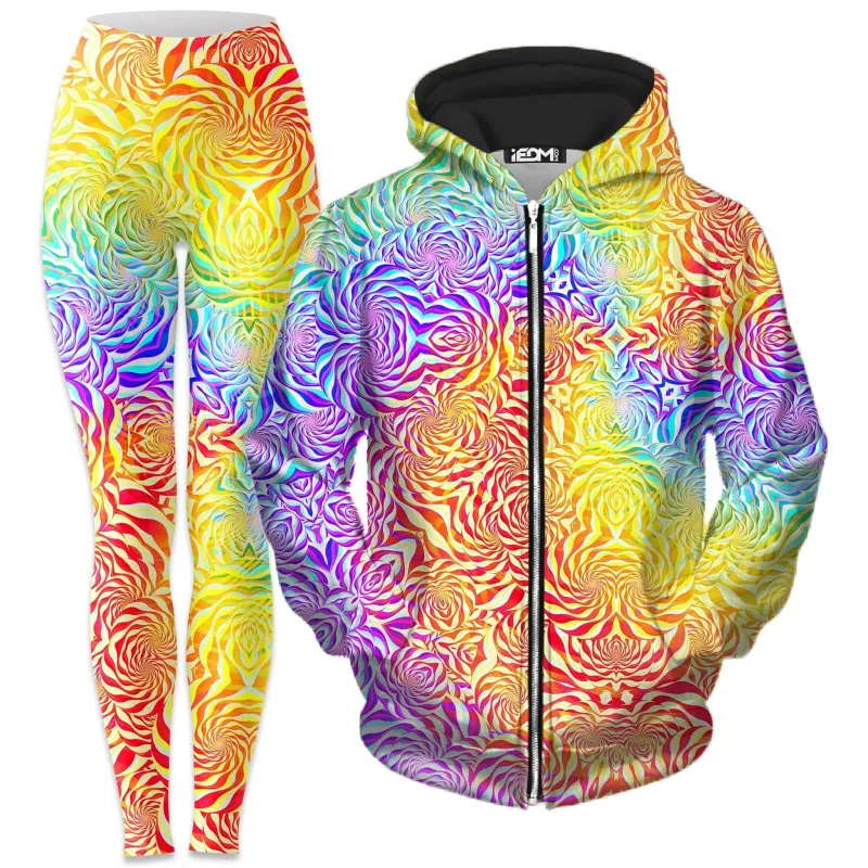 Sunrays Zip-Up Hoodie and Leggings Combo sold by iEDM