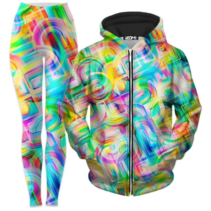 Tropical Nectar Zip-Up Hoodie and Leggings Combo sold by iEDM