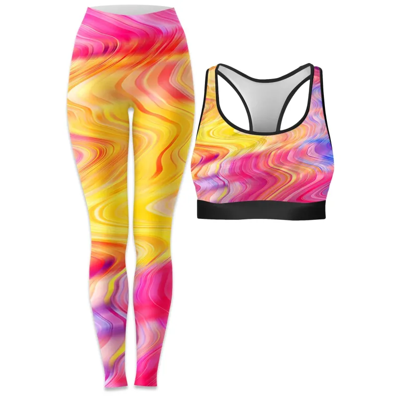 Psychedelic Aftershock Rave Bra and Leggings Combo sold by iEDM