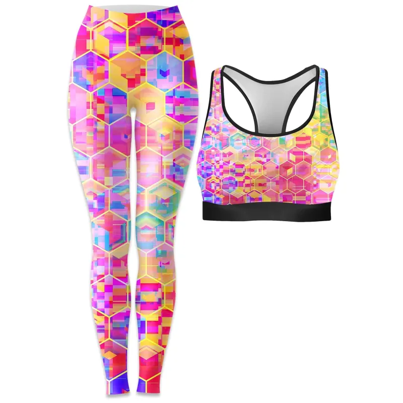 Spectral Cubes Rave Bra and Leggings Combo sold by iEDM