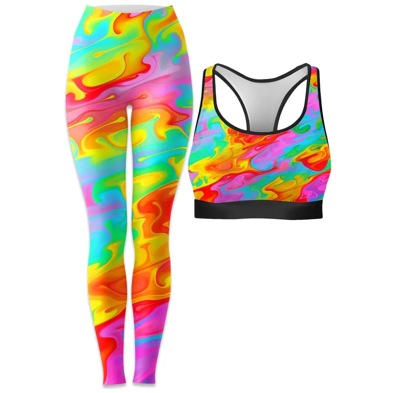 Summer Solstice Rave Bra and Leggings Combo sold by iEDM