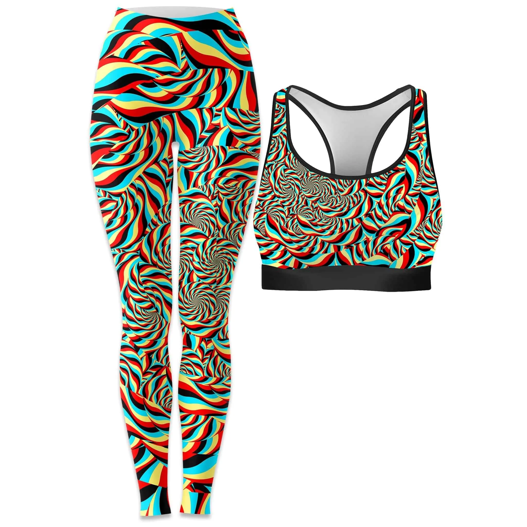 Trippy Swirl Rave Bra and Leggings Combo sold by iEDM