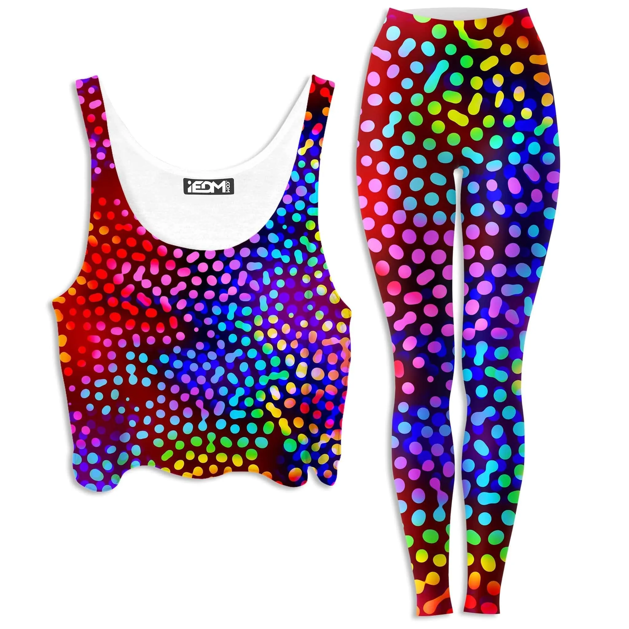 Solar Dots Crop Top and Leggings Combo sold by iEDM