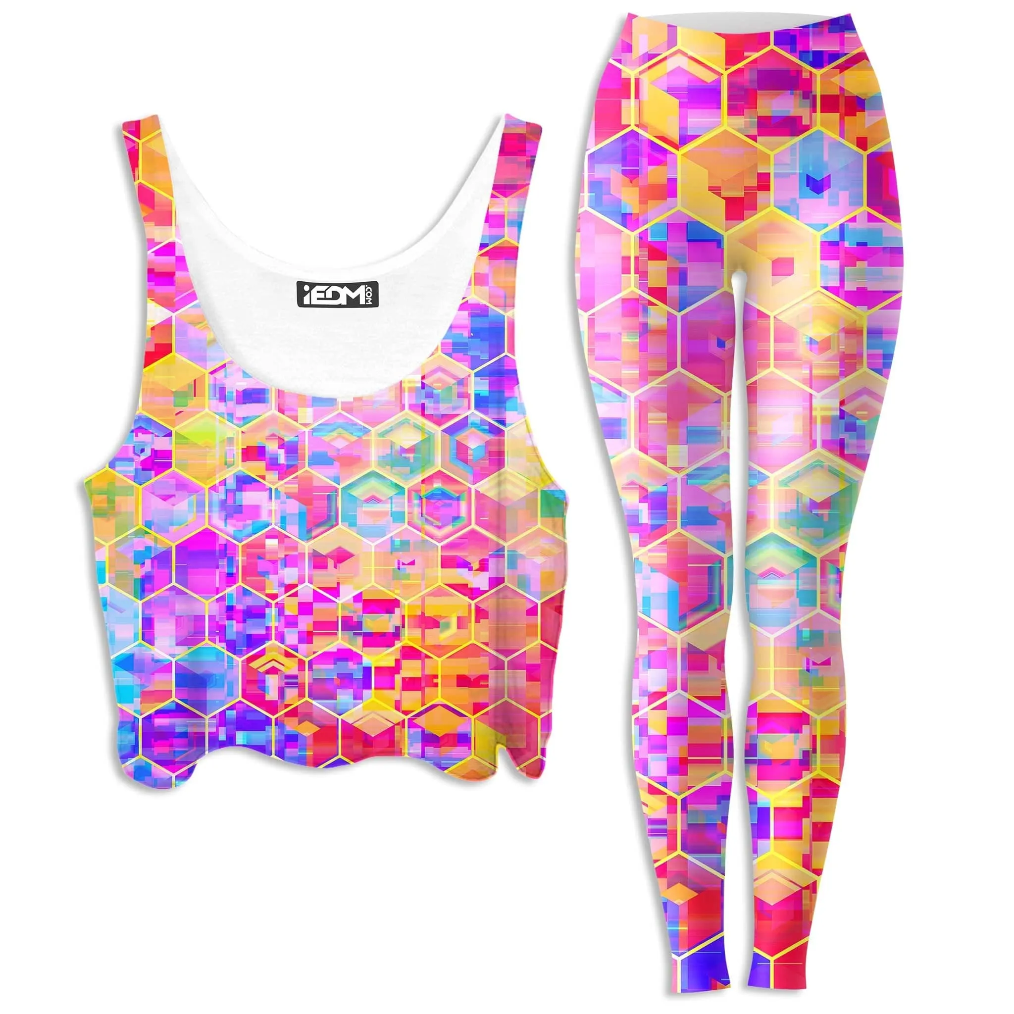 Spectral Cubes Crop Top and Leggings Combo sold by iEDM