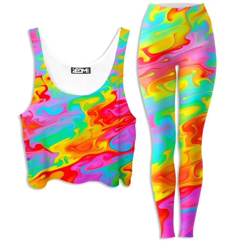 Summer Solstice Crop Top and Leggings Combo sold by iEDM