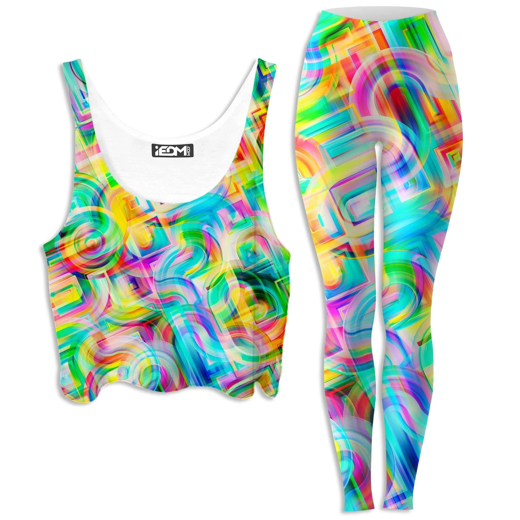 Tropical Nectar Crop Top and Leggings Combo sold by iEDM
