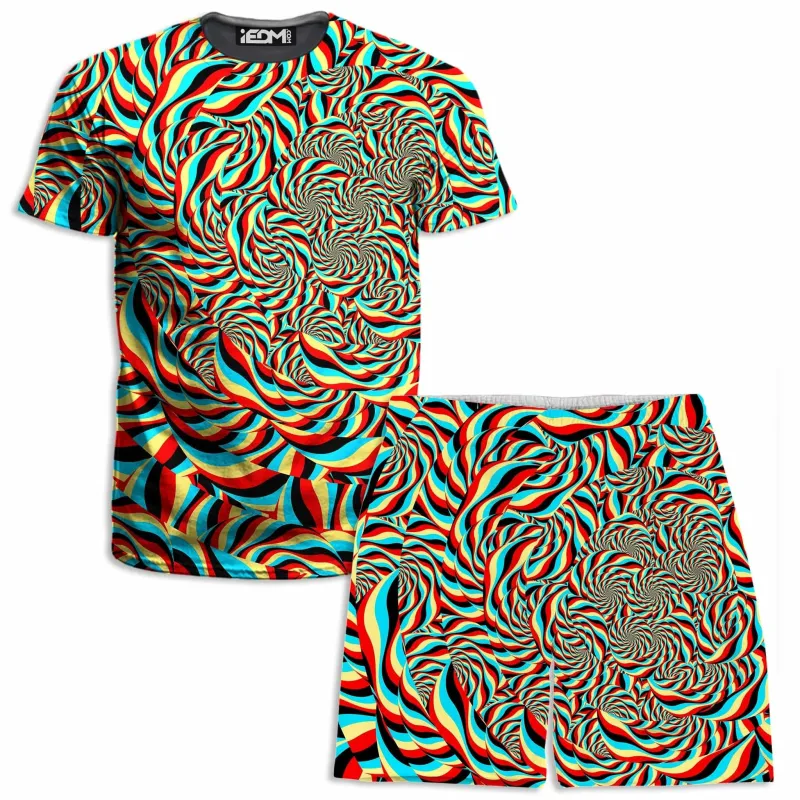 Trippy Swirl T-Shirt and Shorts Combo sold by iEDM