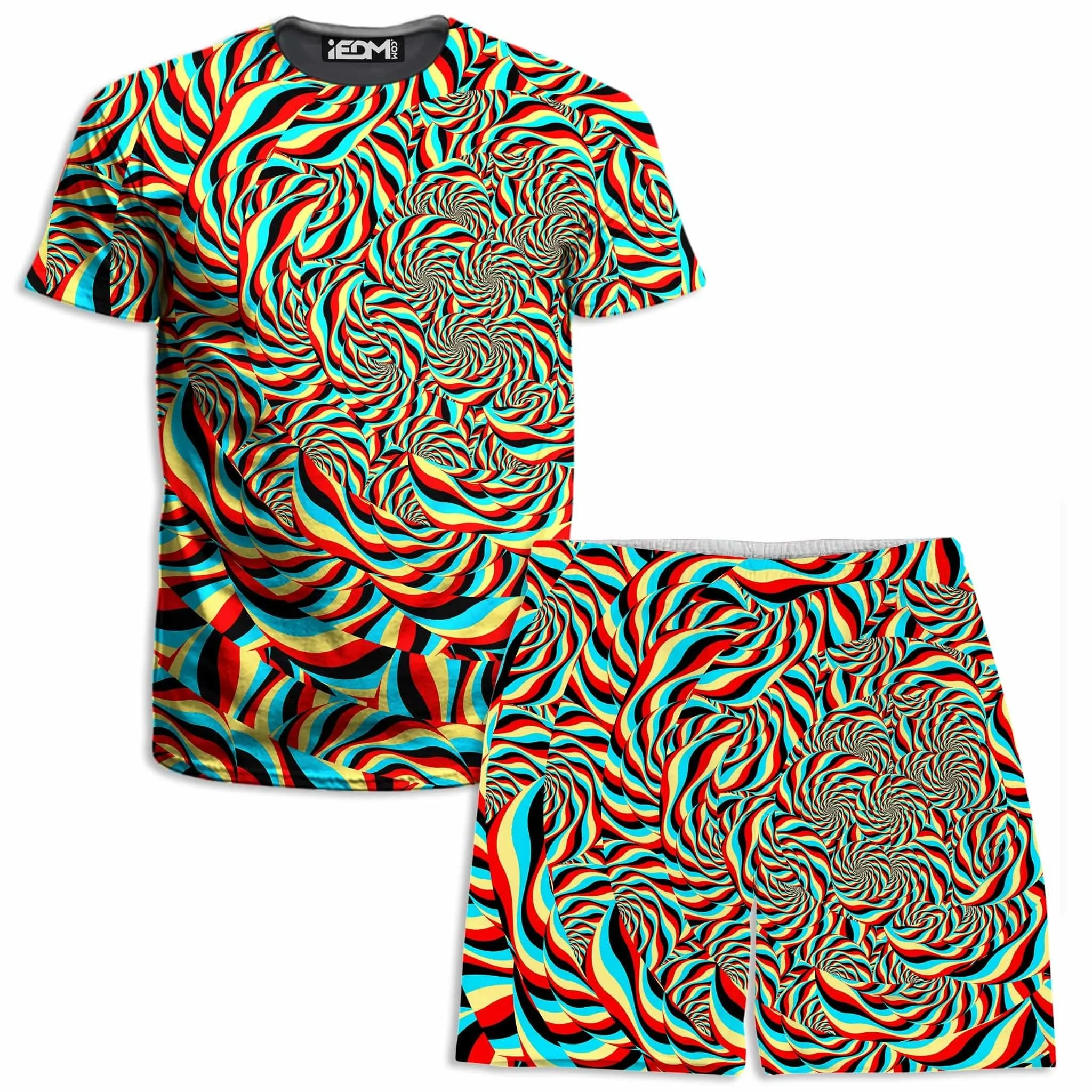 Trippy Swirl T-Shirt and Shorts Combo sold by iEDM