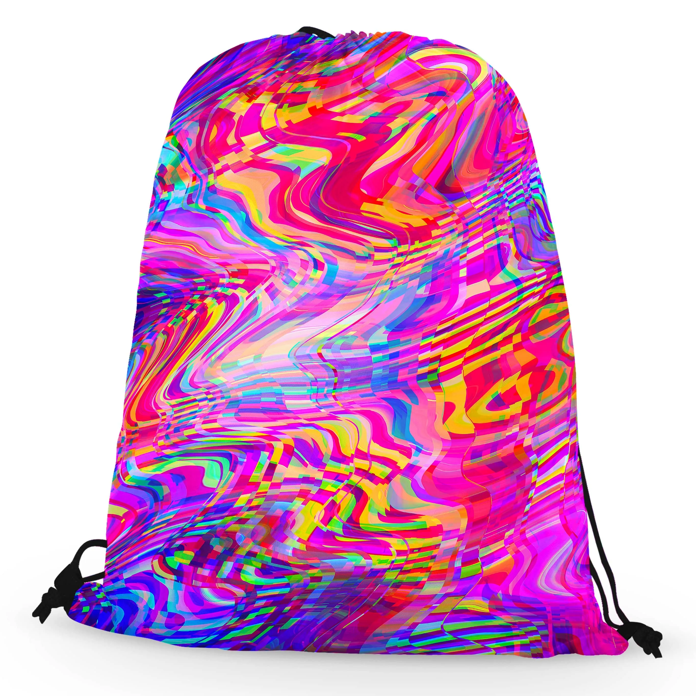 Glitch Waves Drawstring Bag sold by iEDM product image thumbnail 2