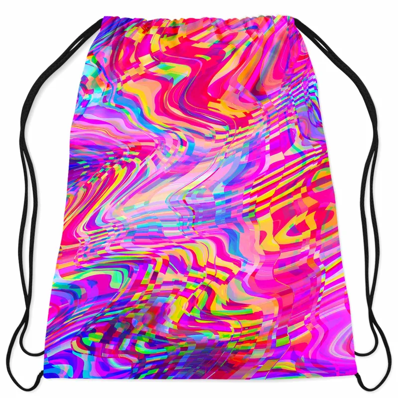 Glitch Waves Drawstring Bag sold by iEDM