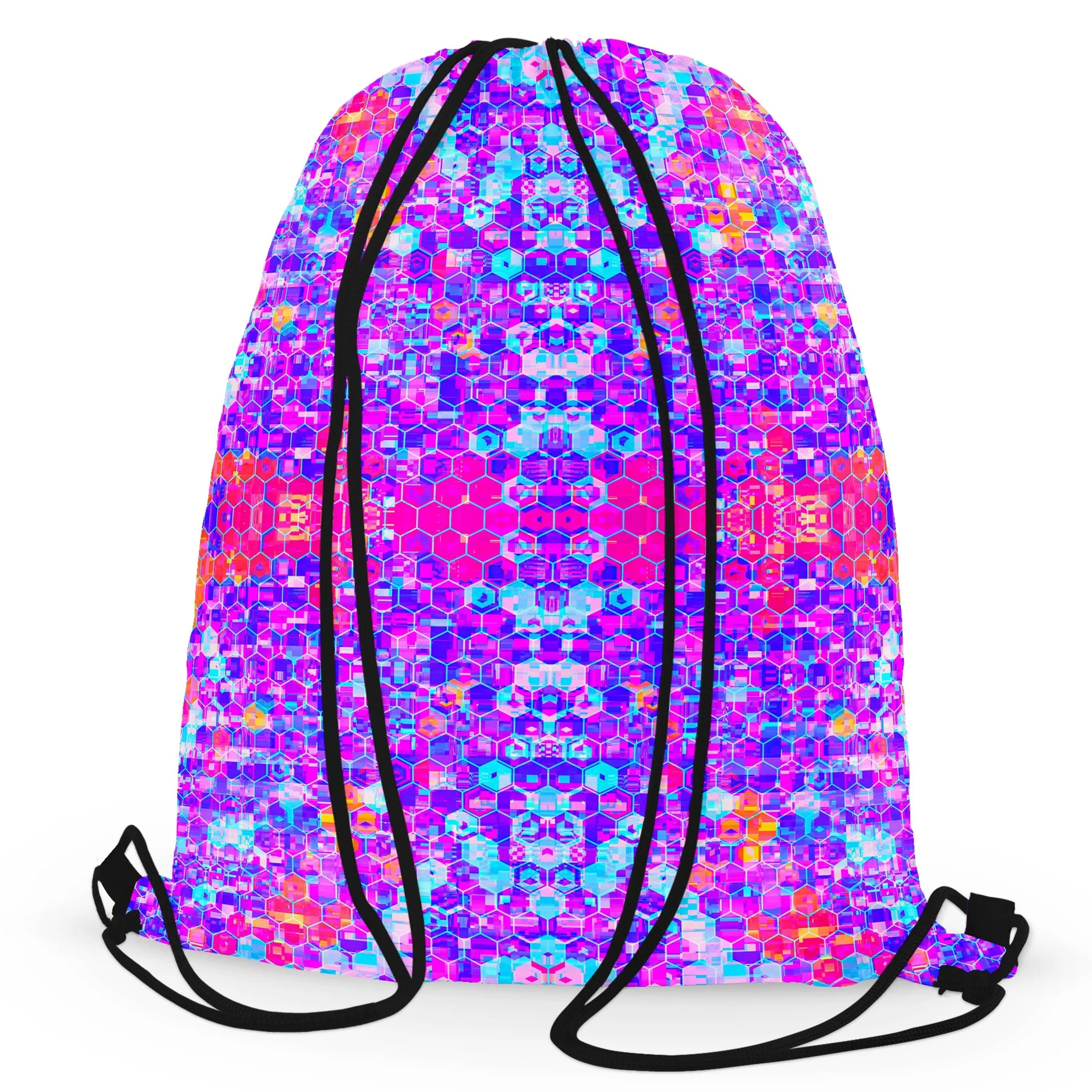 Blocks Of Life Drawstring Bag sold by iEDM product image thumbnail 3