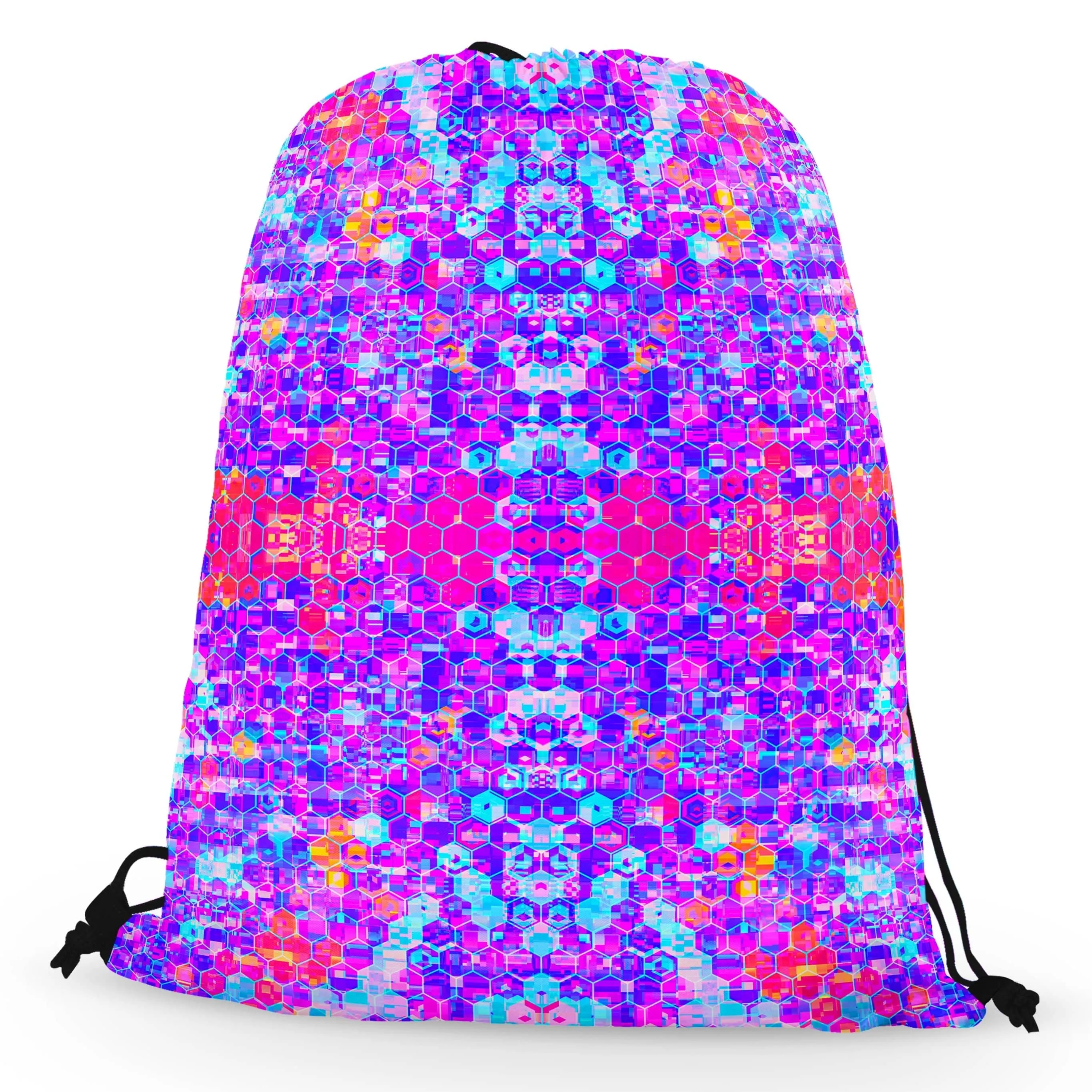 Blocks Of Life Drawstring Bag sold by iEDM product image thumbnail 2