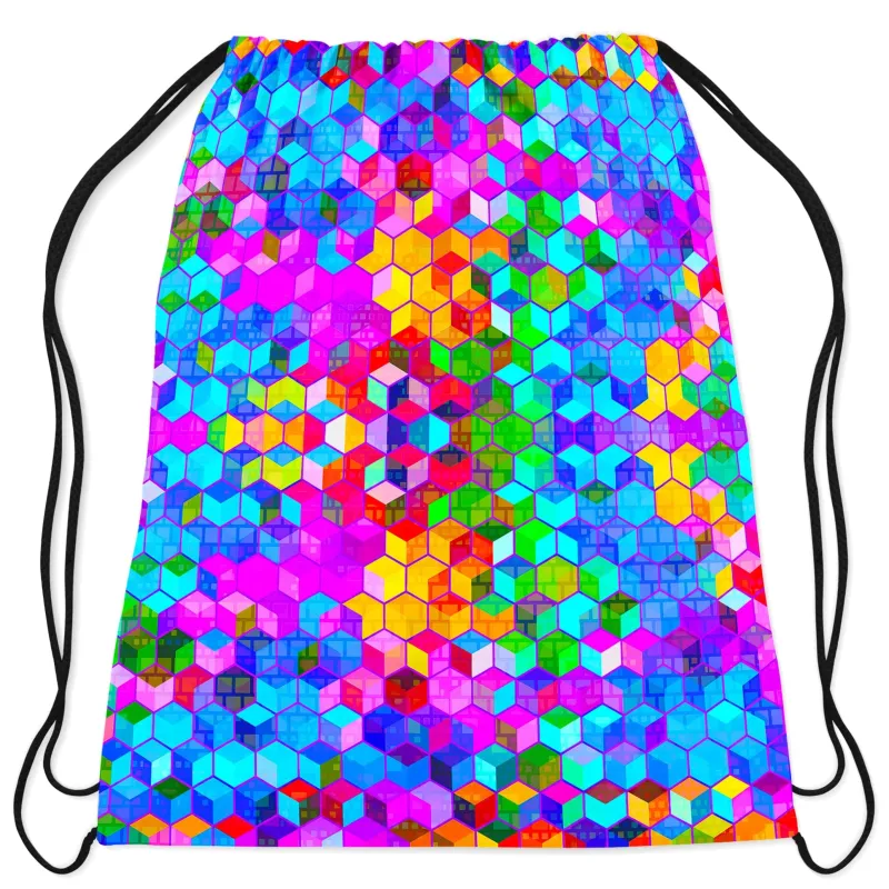 Cubism Drawstring Bag sold by iEDM