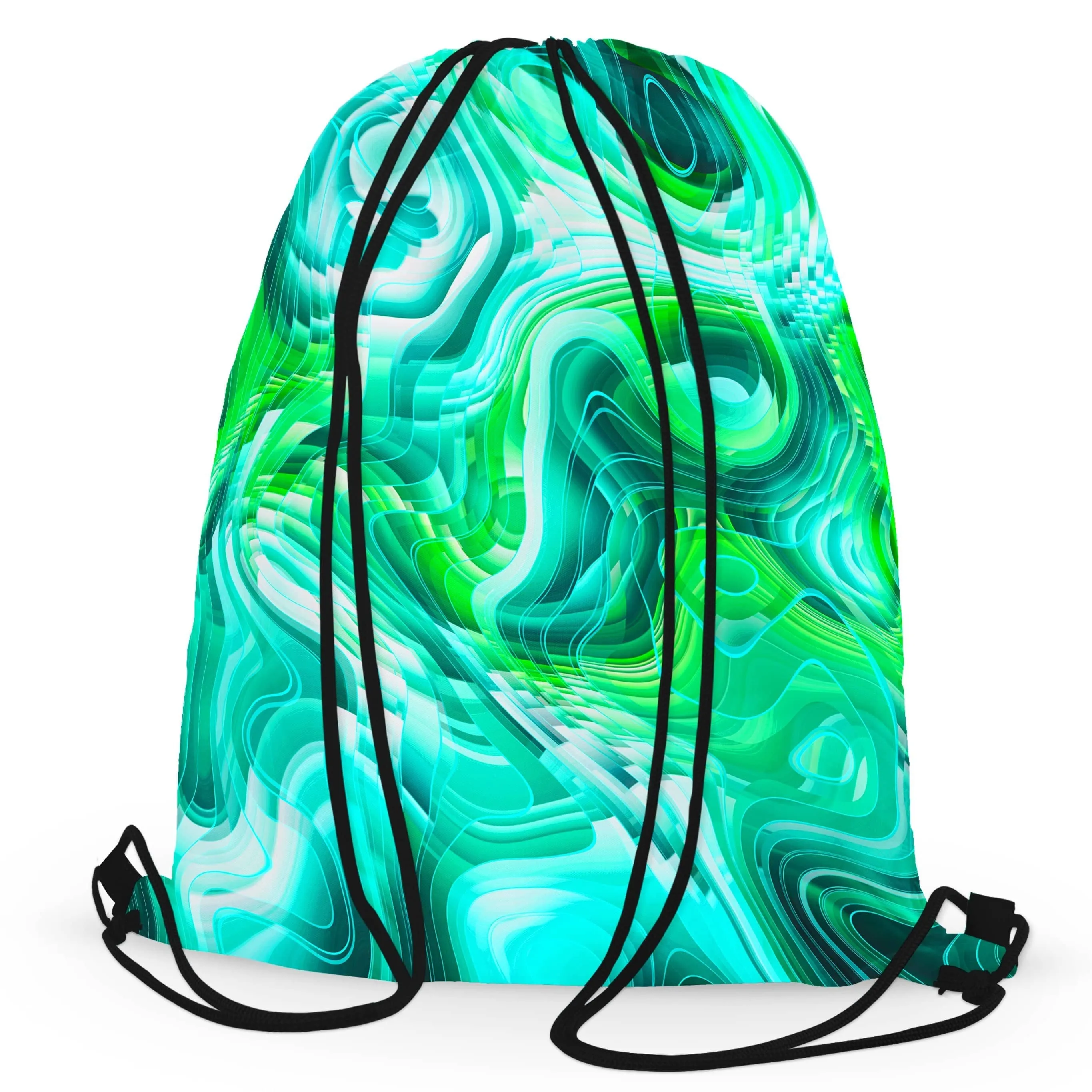 Green Schism Drawstring Bag sold by iEDM product image thumbnail 3