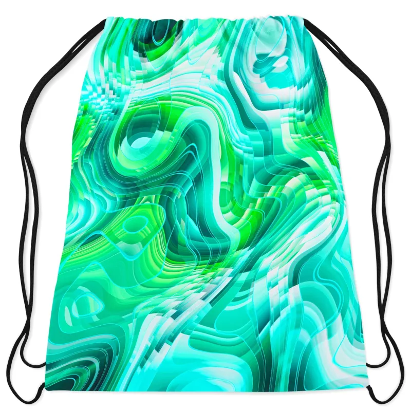 Green Schism Drawstring Bag sold by iEDM