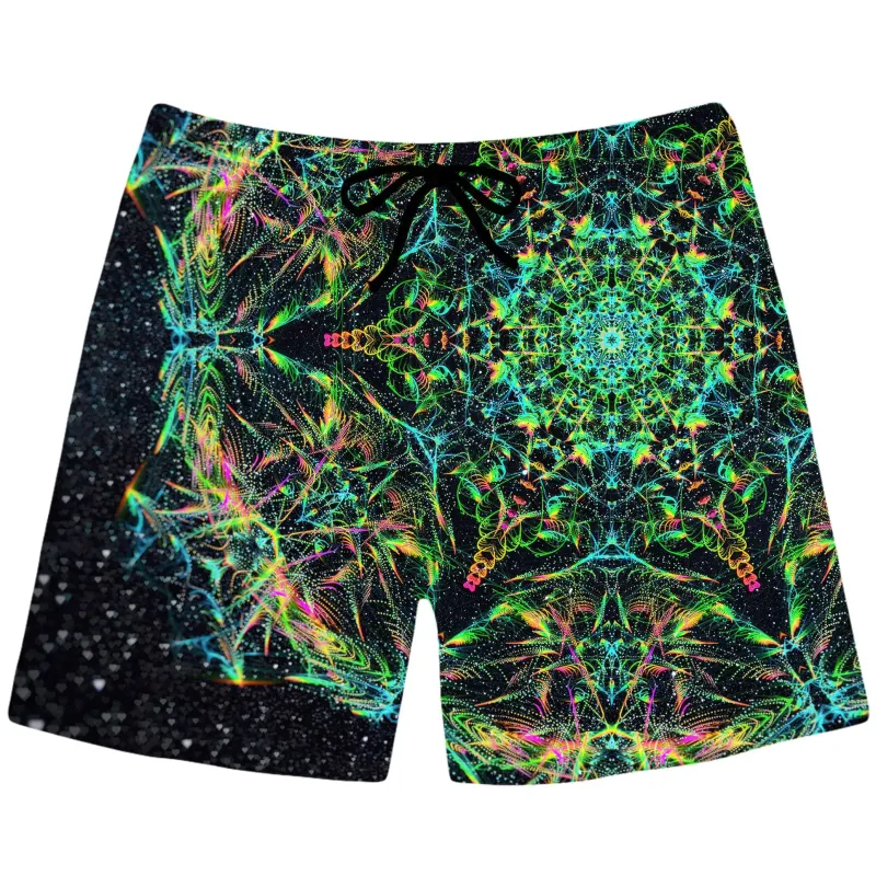 Green Prism Swim Trunks sold by iEDM