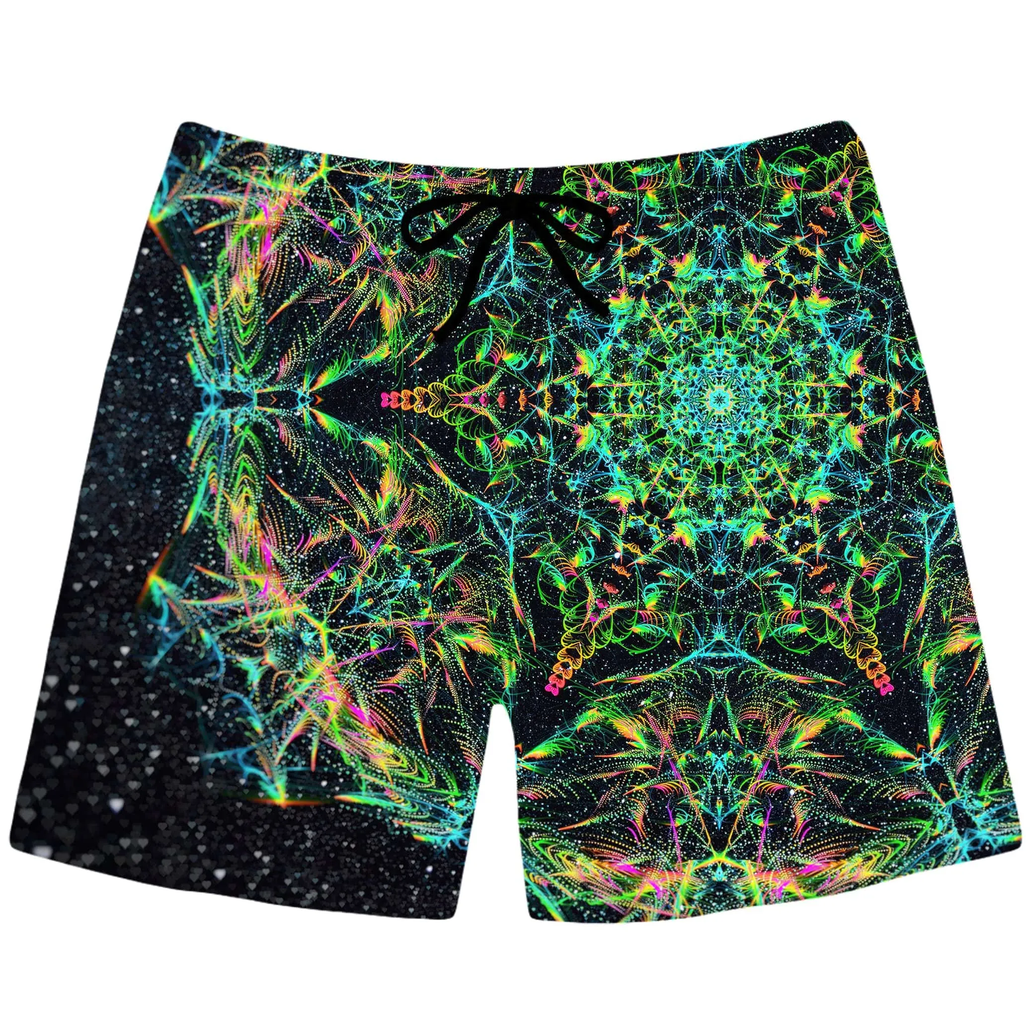Green Prism Swim Trunks sold by iEDM