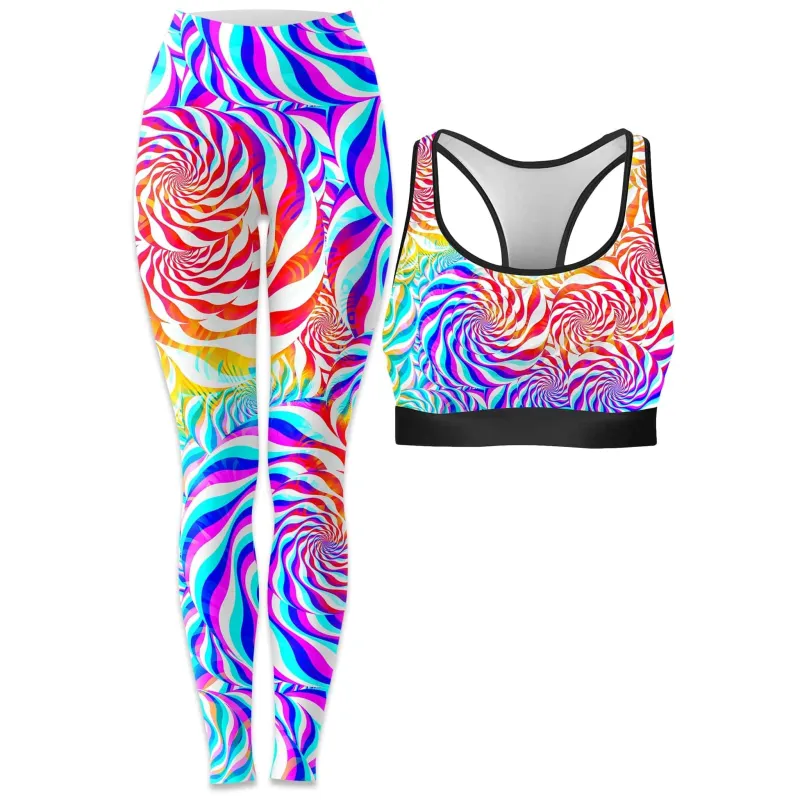 PLUR Rainbow Rave Bra and Leggings Combo sold by iEDM