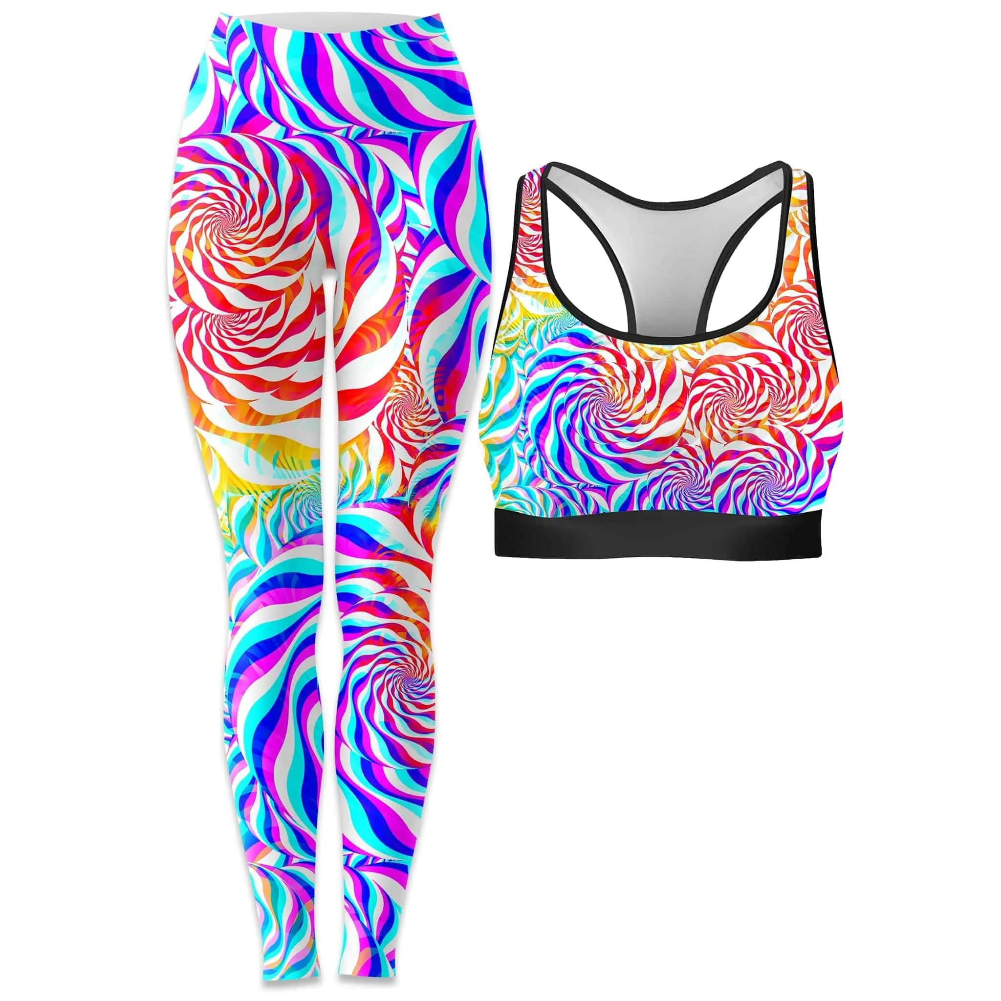 PLUR Rainbow Rave Bra and Leggings Combo sold by iEDM