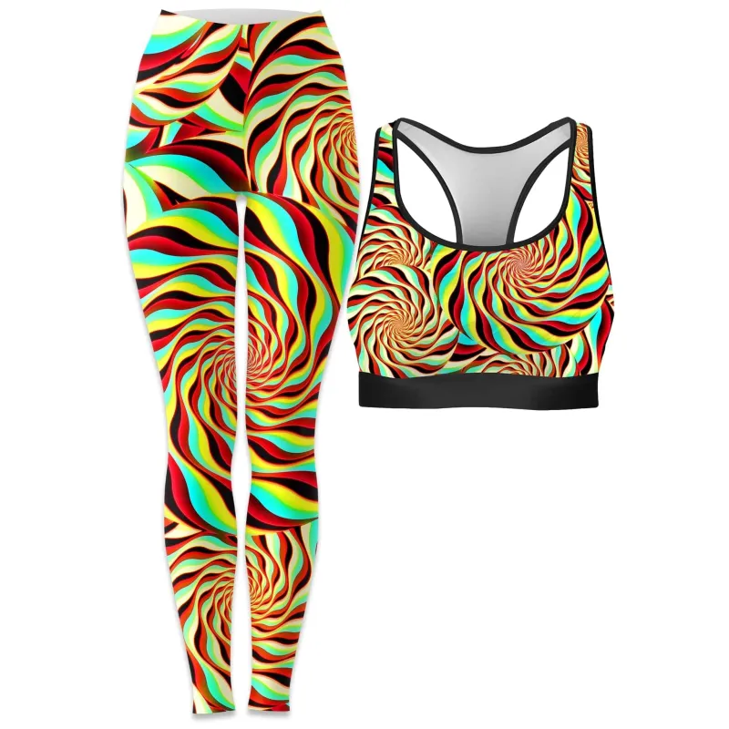 Pineal Swirl Rave Bra and Leggings Combo sold by iEDM