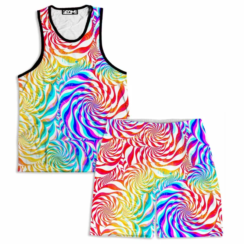 PLUR Rainbow Men's Tank and Shorts Combo sold by iEDM