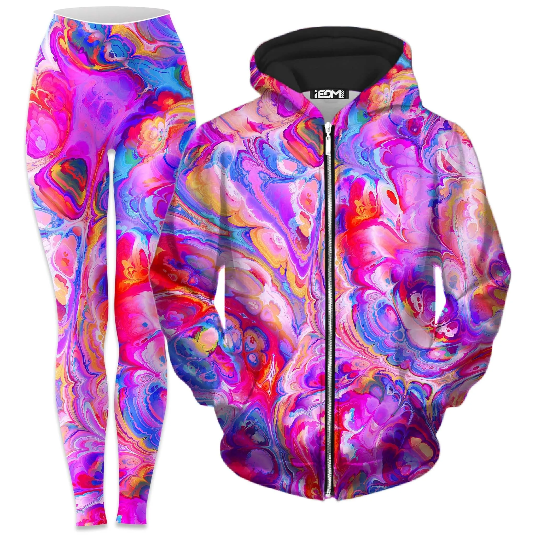 Plasma Flow Zip-Up Hoodie and Leggings Combo sold by iEDM