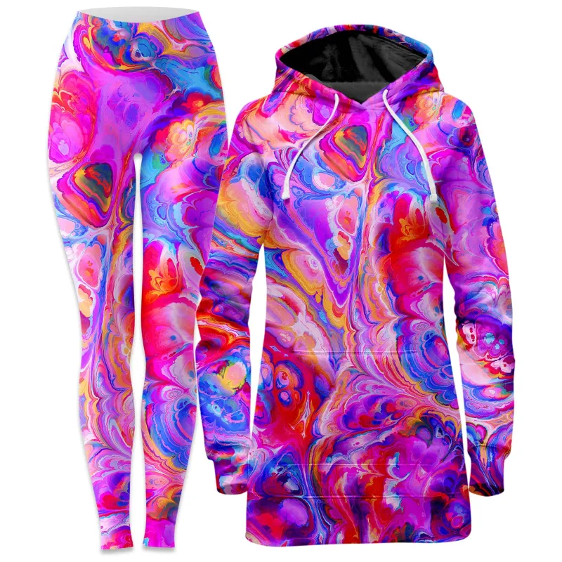 Plasma Flow Hoodie Dress and Leggings Combo sold by iEDM