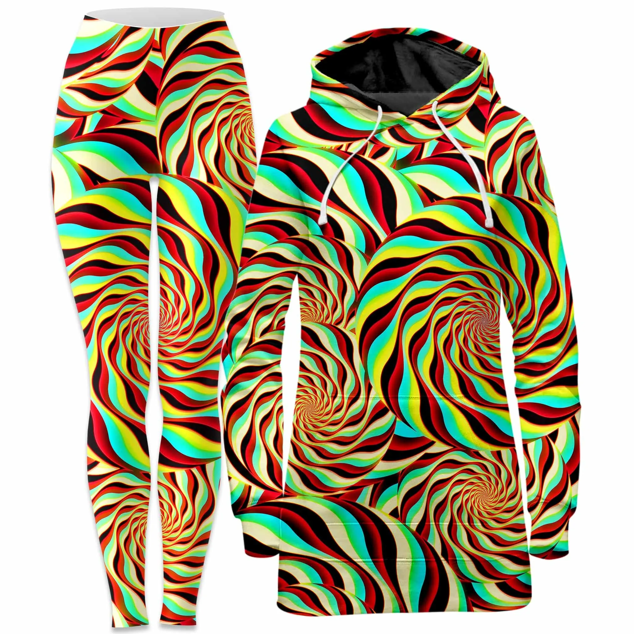 Pineal Swirl Hoodie Dress and Leggings Combo sold by iEDM